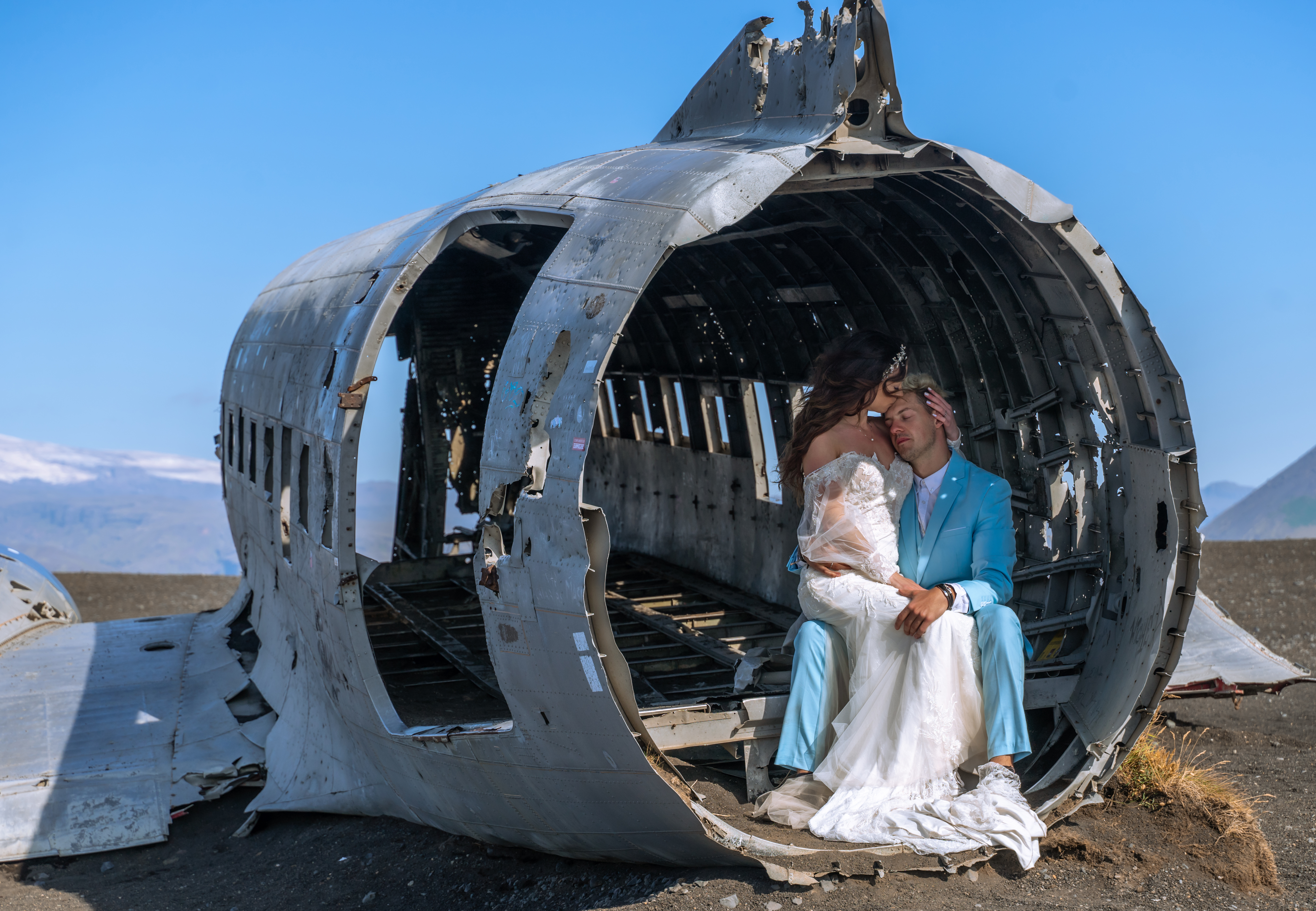 Hochzeit Flugzeugwrack Island