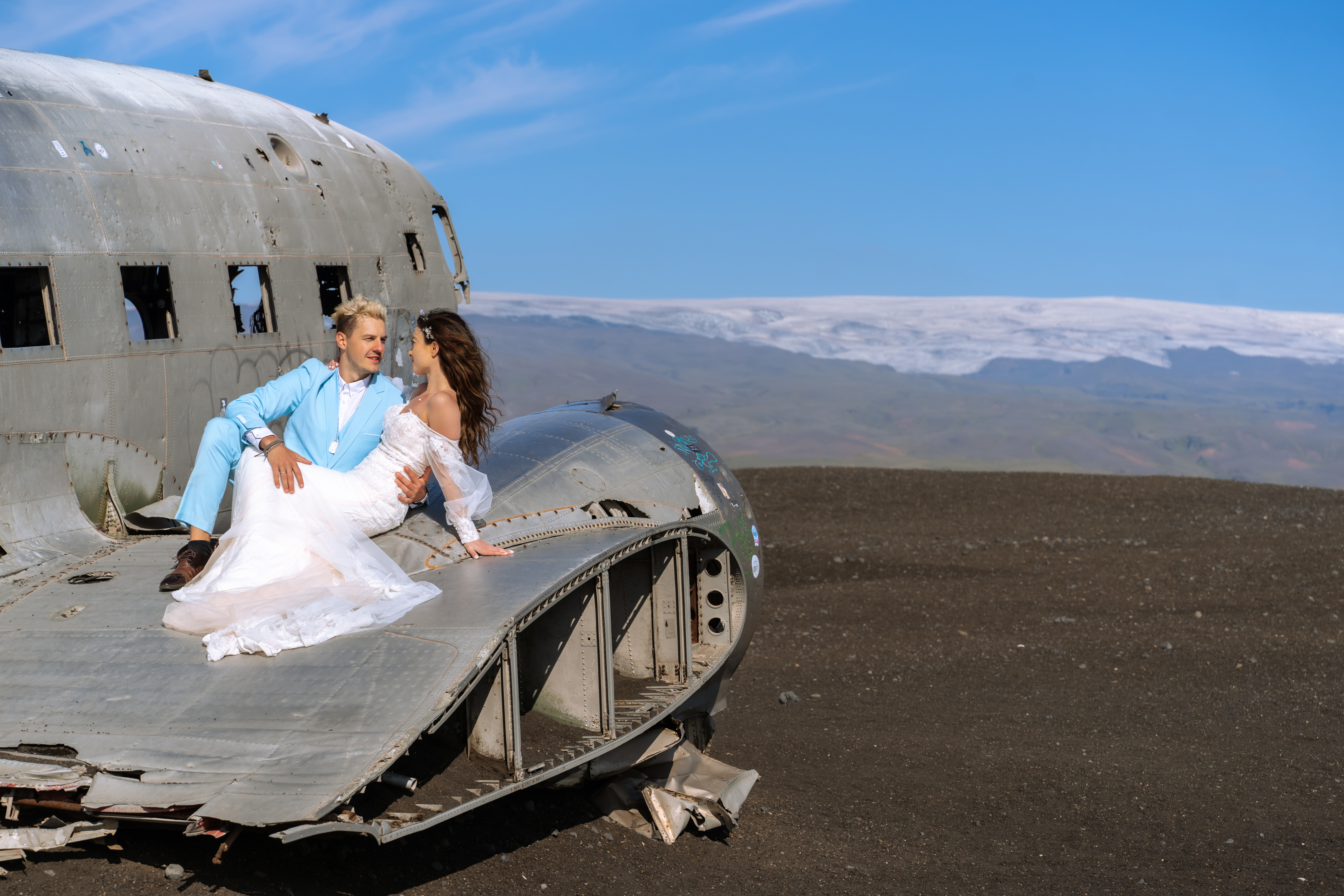 Hochzeit Flugzeugwrack Island 2